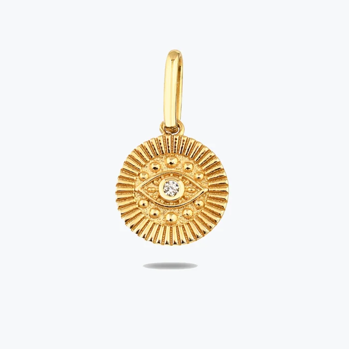 Göz Damga Bileklik Charm 1 Göz Damga Bileklik Charm, 14 Ayar Altın, Sarı renk, 0.92 g