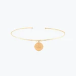 Göz Damga Uçlu Tel Choker – 14 Ayar Altın, Sarı renk, 7.40 g