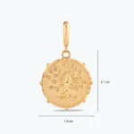 Hayat Ağacı Charm 3 14 Ayar Altın, Sarı renk, 1.96 g özellikli Hayat Ağacı Charm tasarım detay görünümü