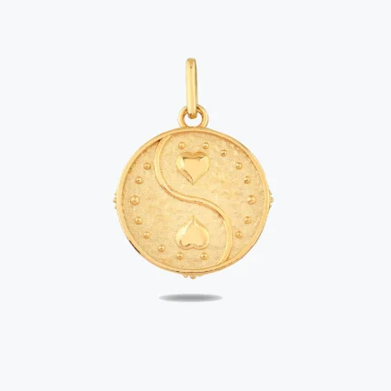 Kalpler Damga Kolye Charm, 14 Ayar Altın, Sarı renk, 1.62 g