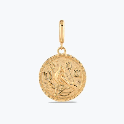 Kuşlar Tasarım Charm – 14 Ayar Altın, Sarı renk, 2.12 g