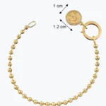 Altın Dorika Zincirli Lotus Madalyon Charm Bileklik, 14 Ayar Altın, Sarı renk, 5.03 g, galeri görünümü
