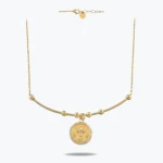 14 Ayar Altın, Sarı renk, 5.40 g özellikli Lotus Uç Tel Kolye