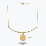 Lotus Uç Tel Kolye 5 14 Ayar Altın, Sarı renk, 5.40 g özellikli Lotus Uç Tel Kolye farklı açıdan görünümü