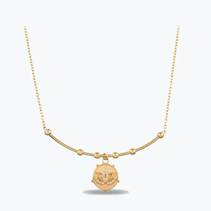 Lotus Uç Tel Kolye 1 Lotus Uç Tel Kolye – 14 Ayar Altın, Sarı renk, 5.31 g