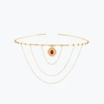 14 Ayar Altın, Sarı renk, 9.25 g özellikli Madalyon Uç Modern Gotik Choker