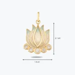 Mavi Lotus Kolye Charm 3 Mavi Lotus Kolye Charm detay görünümü – 14 Ayar Altın, Sarı renk, 3.08 g