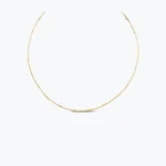 14 Ayar Altın, Sarı renk, 3.12 g özellikli Minimal Çubuk Detay Choker