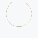 Minimal Ezik Forse Kolye, 14 Ayar Altın, Sarı renk, 2.8 g