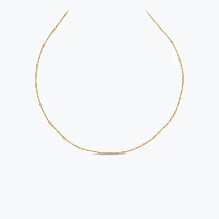 Minimal Ezik Forse Kolye, 14 Ayar Altın, Sarı renk, 2.8 g