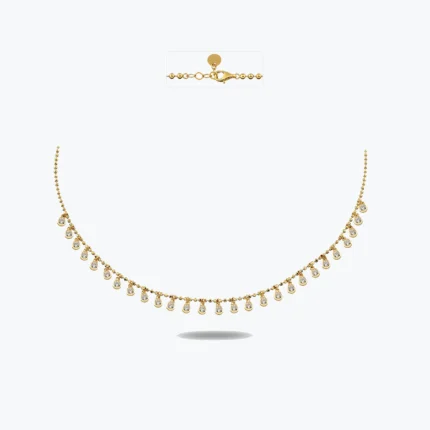 Minimal Işıl Choker, 14 Ayar Altın, Sarı renk, 8.69 g