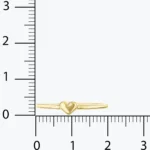 Minimal Kalplı Yüzük 4 14 Ayar Altın, Sarı renk, 0.76 g özellikli Minimal Kalplı Yüzük detay görünümü