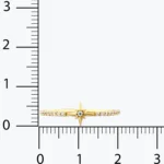 Minimal Kutup Yıldızlı Yarım Tur Yüzük 4 Minimal Kutup Yıldızlı Yarım Tur Yüzük, 14 Ayar Altın, Sarı renk, 1.14 g, detay görünümü