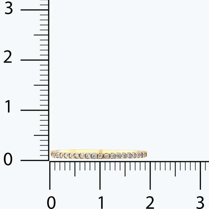 Minimal Minimal Yarım Tur Taşlı Yüzük, 14 Ayar Altın, Sarı renk, 0.82 g, galeri görünümü