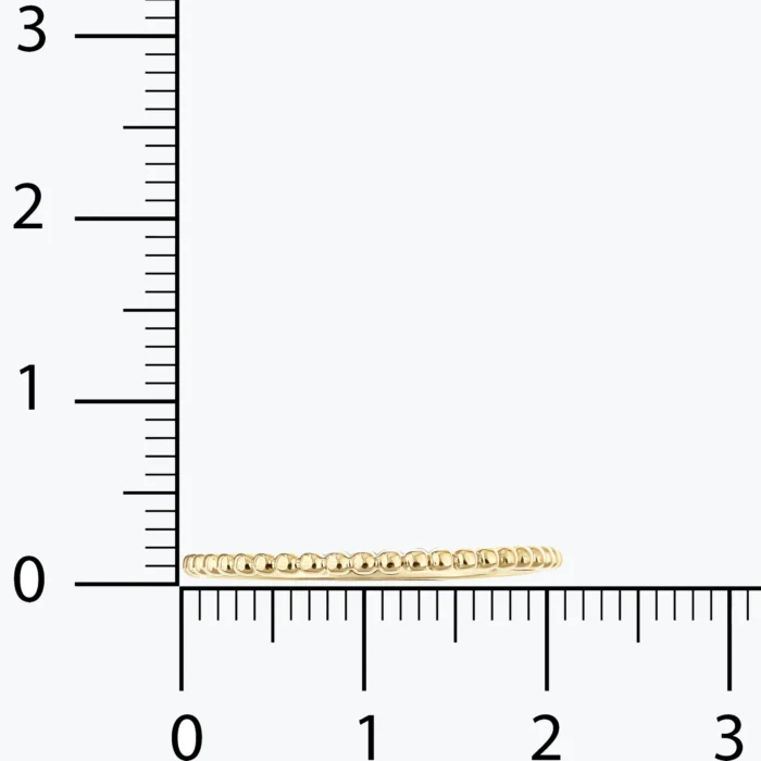 Minimal Sıra Toplu Yüzük, 14 Ayar Altın, Sarı renk, 0.67 g, detay görünümü
