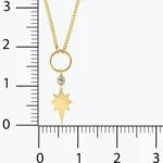 Minimal Taşlı Kutup Yıldızı Aynalı Zincir Halkalı Kolye 4 Minimal Taşlı Kutup Yıldızı Aynalı Zincir Halkalı Kolye, 14 Ayar Altın, Sarı renk, 2.32 g, tasarım detay görünümü