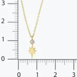 Minimal Taşlı Kutup Yıldızı Toplu Kolye 4 Minimal Taşlı Kutup Yıldızı Toplu Kolye, 14 Ayar Altın, Sarı renk, 1.38 g, tasarım detay görünümü