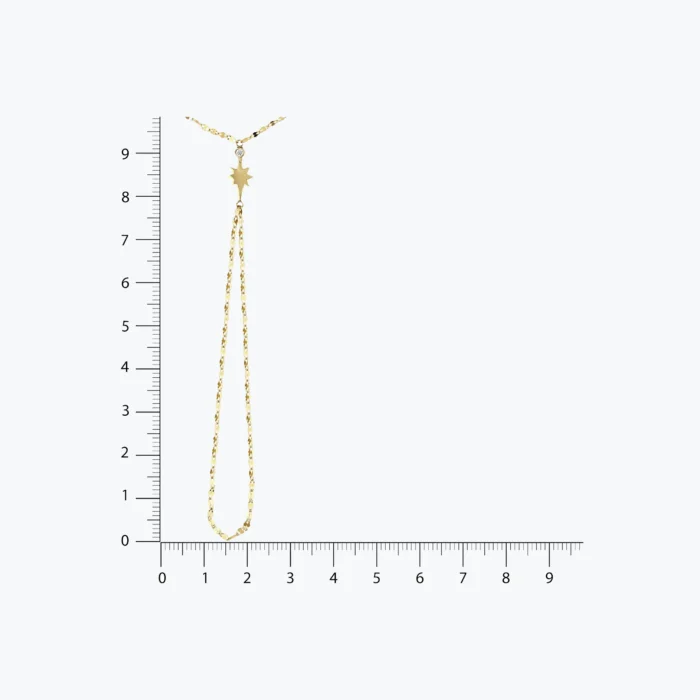Minimal Taşlı Kutup Yıldızlı Şahmeran, 14 Ayar Altın, Sarı renk, 1.23 g, tasarım detay görünümü