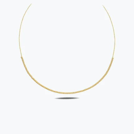 Minimal Toplar Choker – 14 Ayar Altın, Sarı renk, 3.64 g