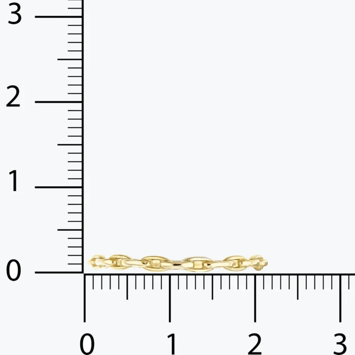 Minimal Zincir Yüzük, 14 Ayar Altın, Sarı renk, 0.95 g, yakın plan görünümü