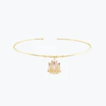 14 Ayar Altın, Sarı renk, 8.71 g özellikli Mor Lotus Tel Choker