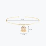 Mor Lotus Tel Choker 5 Mor Lotus Tel Choker, 14 Ayar Altın, Sarı renk, 8.71 g, detay görünümü