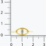 Oval Çerçeve İçinde Baget Taşlı Yüzük 4 Oval Çerçeve İçinde Baget Taşlı Yüzük detay görünümü – 14 Ayar Altın, Sarı renk, 1.38 g