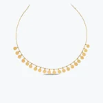 14 Ayar Altın, Sarı renk, 4.14 g özellikli Oval Pullu Choker