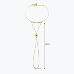 Oval Yeşil Taşlı Madalyon Detay Tel Bilezikli Şahmeran 4 14 Ayar Altın, Sarı renk, 4.76 g özellikli Oval Yeşil Taşlı Madalyon Detay Tel Bilezikli Şahmeran detay görünümü