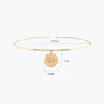Parıltı Lotus Uç Tel Choker 5 Parıltı Lotus Uç Tel Choker, 14 Ayar Altın, Sarı renk, 7.78 g, yakın plan görünümü