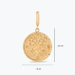 Vintage Pusula charm 3 14 Ayar Altın, Sarı renk, 1.93 g özellikli Vintage Pusula charm farklı açıdan görünümü