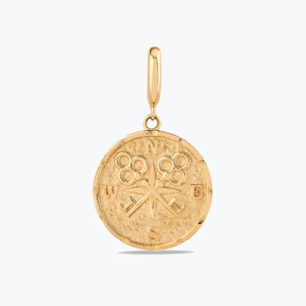 14 Ayar Altın, Sarı renk, 1.93 g özellikli Vintage Pusula charm