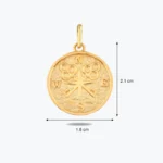 Pusula Figürlü Antik Altın Charm 3 Pusula Figürlü Antik Altın Charm, 14 Ayar Altın, Sarı renk, 1.66 g, farklı açıdan görünümü