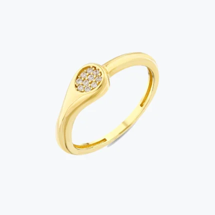 14 Ayar Altın, Sarı renk, 1.59 g özellikli Ruby Markiz Taşlı Yüzük