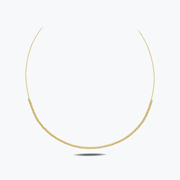 Yarım Top Detaylı İnce Zincirli Minimalist Dorika Kolye 1 Yarım Top Detaylı İnce Zincirli Minimalist Dorika Kolye – 14 Ayar Altın, Sarı renk, 3.88 g