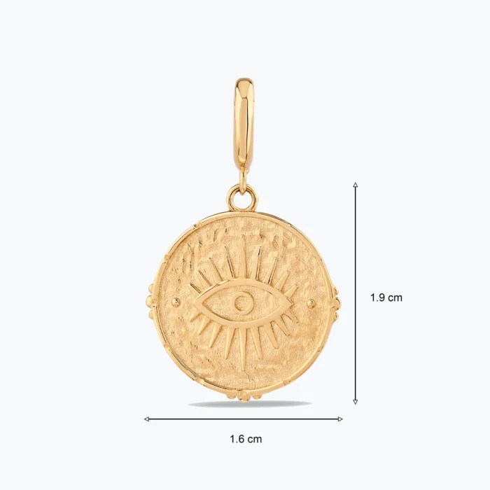 14 Ayar Altın, Sarı renk, 1.83 g özellikli Tasarım Göz Charm galeri görünümü