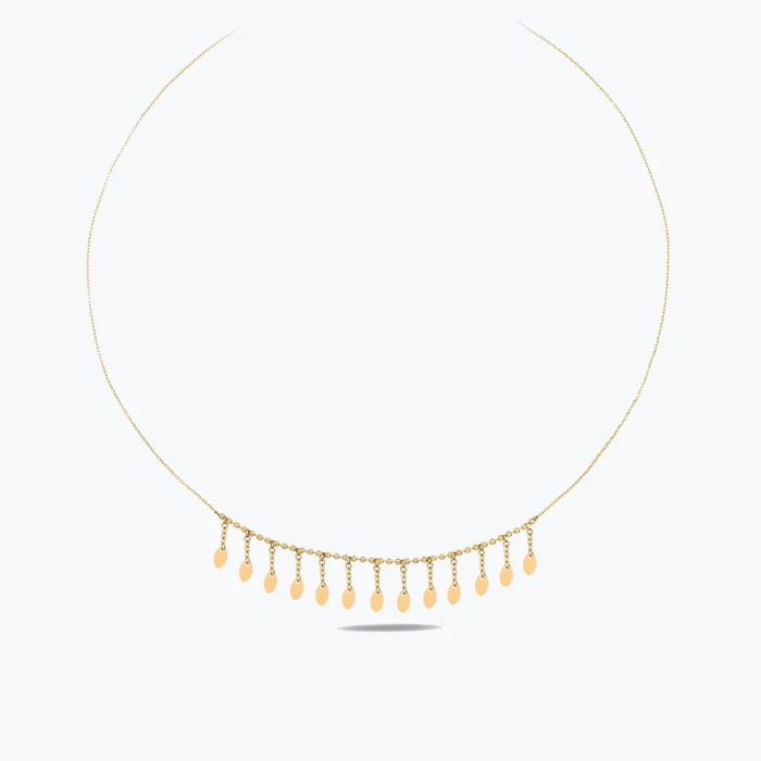 Top Zincir Detay Oval Pullu Shakira Kolye 1 Top Zincir Detay Oval Pullu Shakira Kolye – 14 Ayar Altın, Sarı renk, 2.59 g