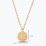 Dorika Sıra Top Zincirli Yaşam Çiçeği Choker 3 Dorika Sıra Top Zincirli Yaşam Çiçeği Choker farklı açıdan görünümü – 14 Ayar Altın, Sarı renk, 7.74 g