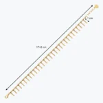 Top Zincirli Mini Gurmet Zincir Detaylı Bileklik 5 14 Ayar Altın, Sarı renk, 4.01 g özellikli Top Zincirli Mini Gurmet Zincir Detaylı Bileklik yakın plan görünümü