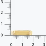 Uçları Zirkon Taşlı Minimalist Silindirik Bar Yüzük 4 Uçları Zirkon Taşlı Minimalist Silindirik Bar Yüzük, 14 Ayar Altın, Sarı renk, 3.18 g, yakın plan görünümü