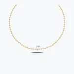 Ultra Minimal Top Choker farklı açıdan görünümü – 14 Ayar Altın, Sarı renk, 6.27 g