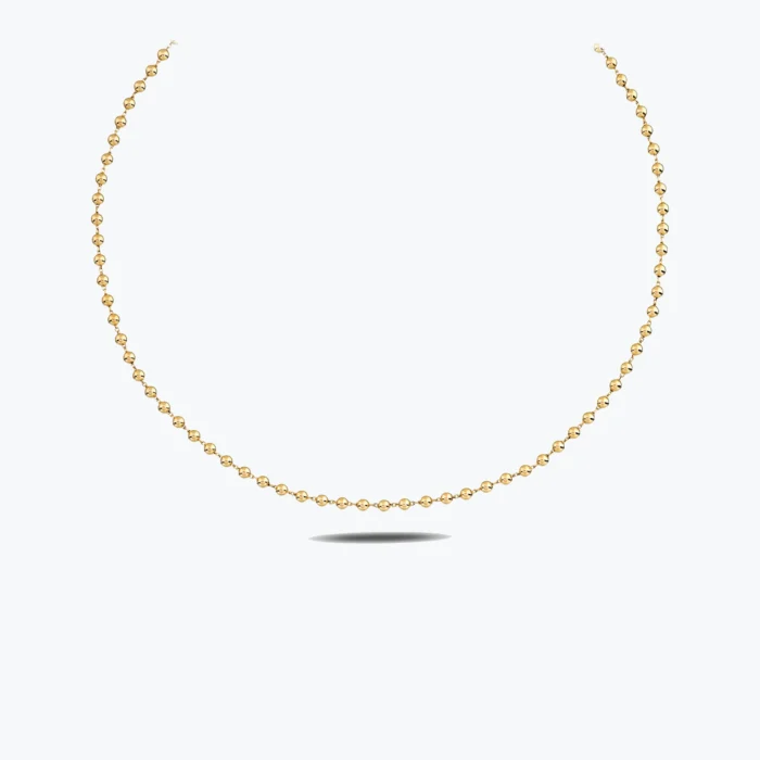 Ultra Minimal Top Choker – 14 Ayar Altın, Sarı renk, 6.27 g