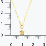 Yıldızlı Ezme Forse Zincir Choker 4 14 Ayar Altın, Sarı renk, 1.28 g özellikli Yıldızlı Ezme Forse Zincir Choker galeri görünümü