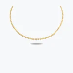 Yuvarlak Ezme Zincir Choker, 14 Ayar Altın, Sarı renk, 6.16 g