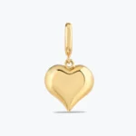 bomb kalp charm – 14 Ayar Altın, Sarı renk, 1.14 g
