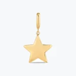 bomb yıldız charm – 14 Ayar Altın, Sarı renk, 1.16 g