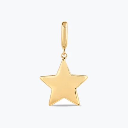 bomb yıldız charm – 14 Ayar Altın, Sarı renk, 1.16 g