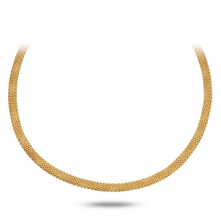 14 Ayar Sarı Altın Snake Choker Kolye