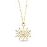Altın Big Eye Ataç Kolye 2 14 Ayar Sarı Altın Big Eye Ataç Kolye