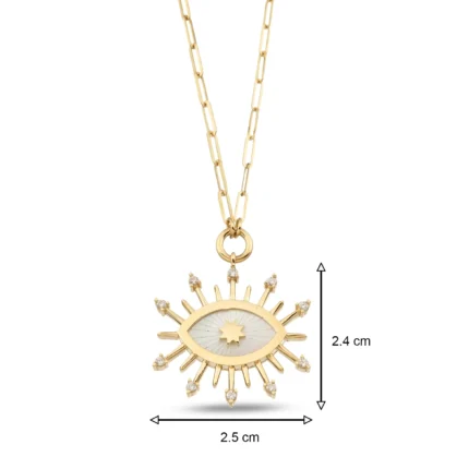Altınkenti 46 14 Ayar Sarı Altın Big Eye Ataç Kolye